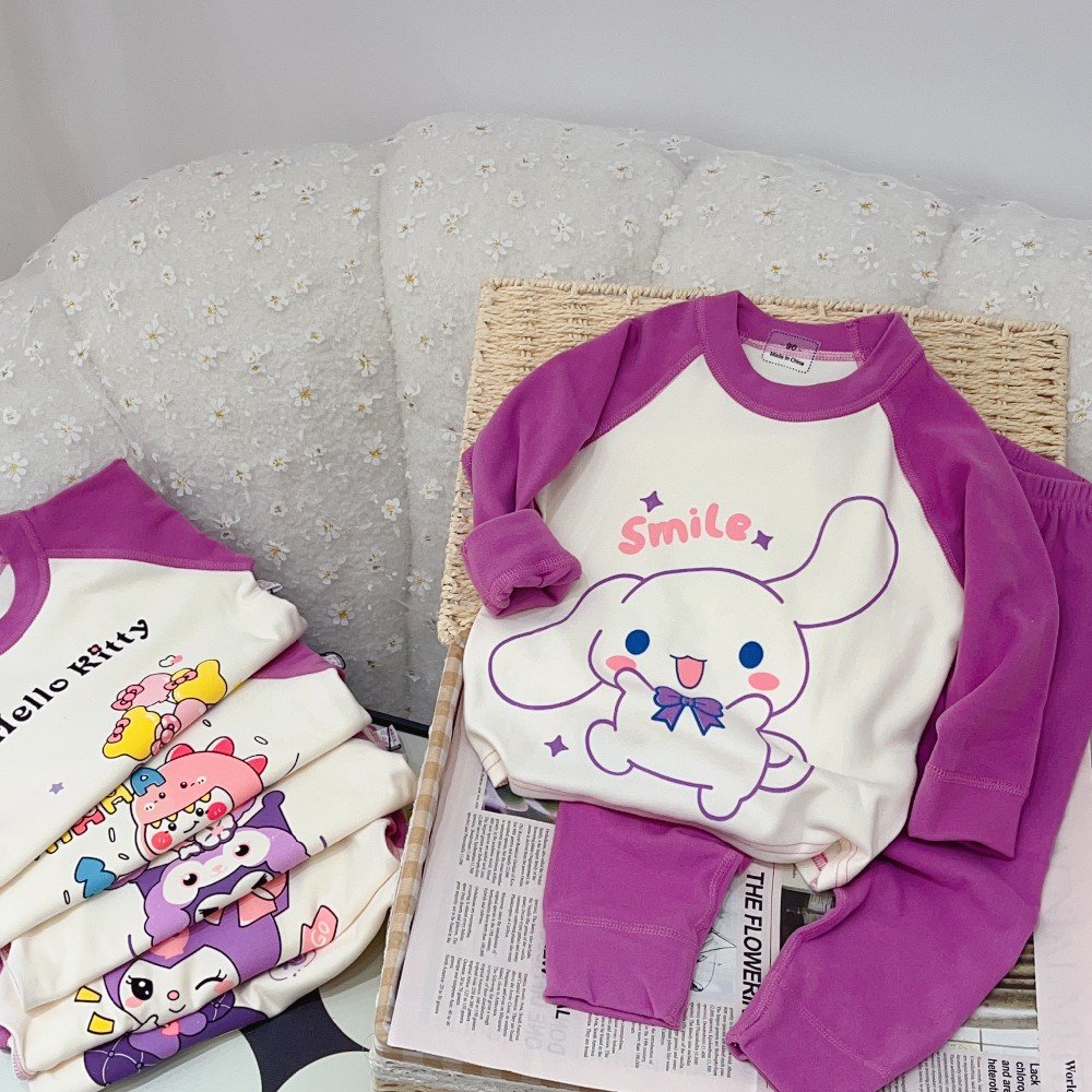 Wholesale Spring Casual Apparel Set for Boys and Girls Cartoon Animal Top and Pants Cotton Fabric Perfect Baby suit homewear