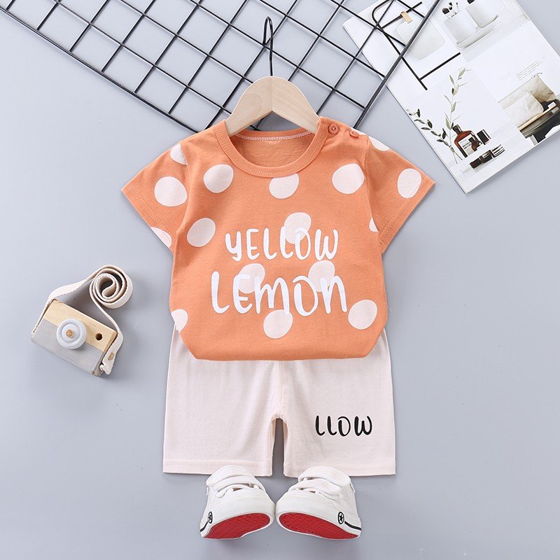 2023 New children's summer set boys short -sleeved set pure cotton girl T-shirt trend short pants children's summer clothing