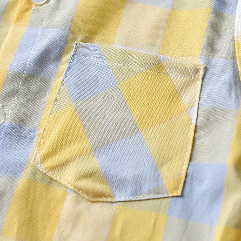 Factory Direct Sale Baby Boy Plaid Yellow Costume 1 To 6 Years Boys Fashion Suit 4 Piece Sets Kids Gentleman Short Pants
