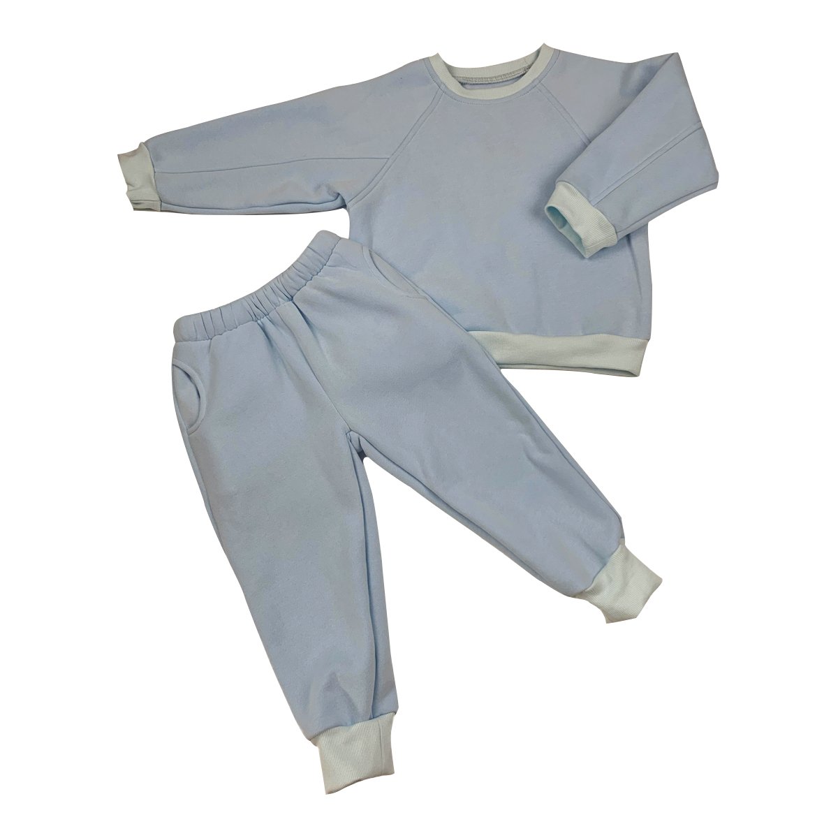 winter thick fleece custom print french terry Merry Christmas print winter baby kids pants clothes set