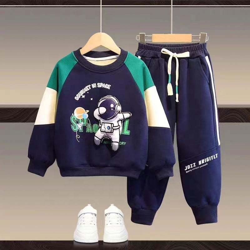 Fashional Designed 2 Pieces Long Sleeve Clothing Trousers Infants Suit Kids Toddler Baby Boys Clothes Set