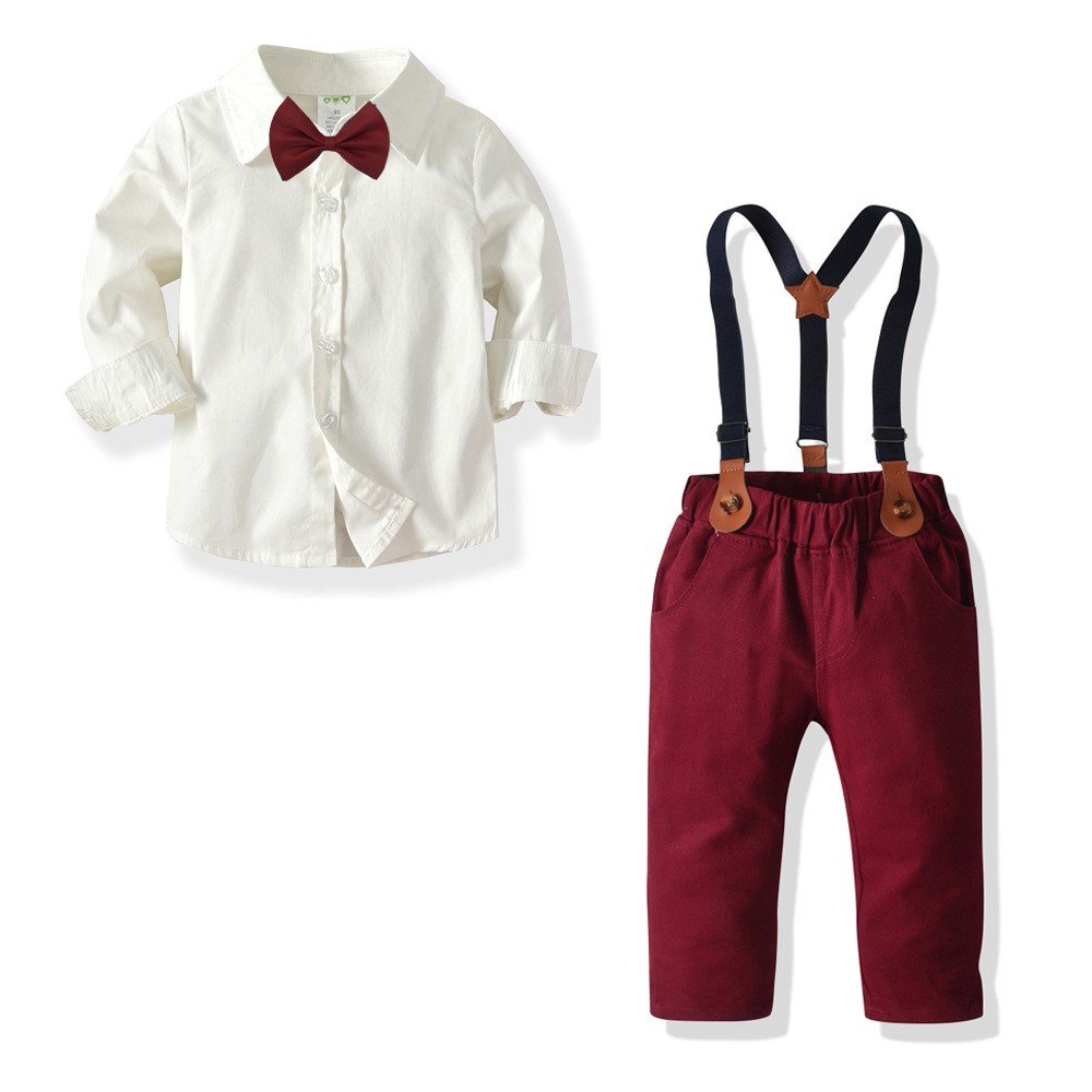 Gentlemen Baby Boy Birthday Suits Long sleeve Clothes Set for Boys