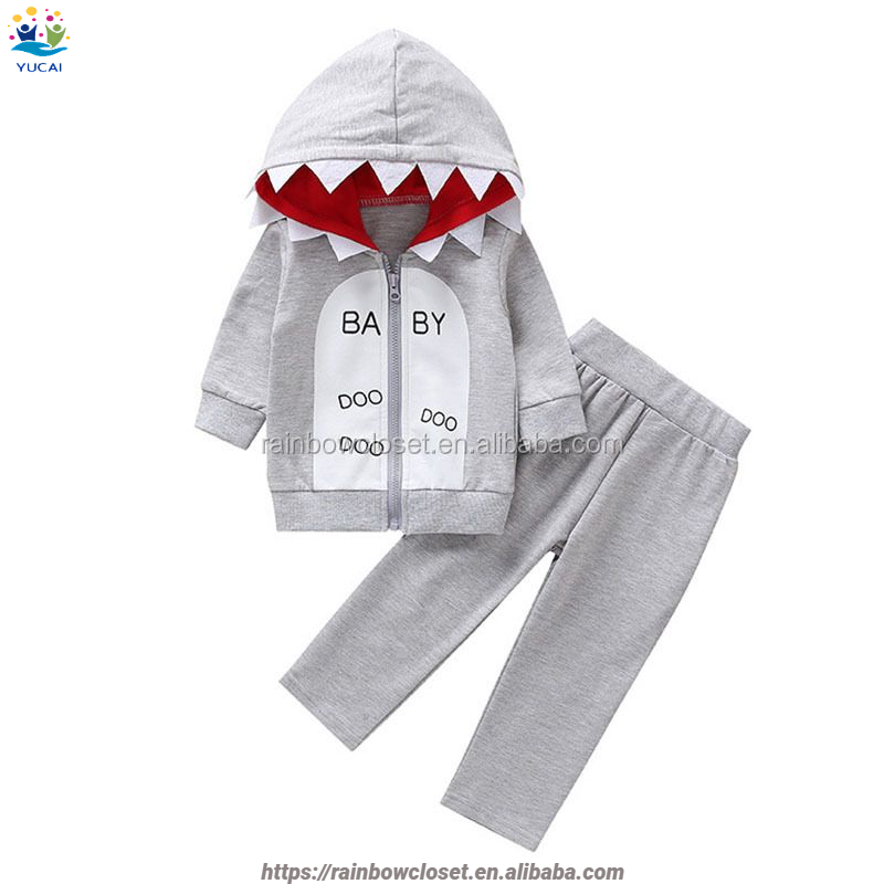 Animal Printing Clothes Toddler Boys Cotton Pullover Sweatshirt and Pants 2pcs Clothing elegant casual Sets winter suit for kids