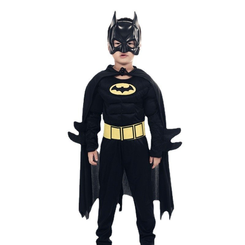 Best Selling Bat costume Jumpsuit Super Knight Hero Costume Children's Halloween Costume Party Cosplay clothes with Cap Mask