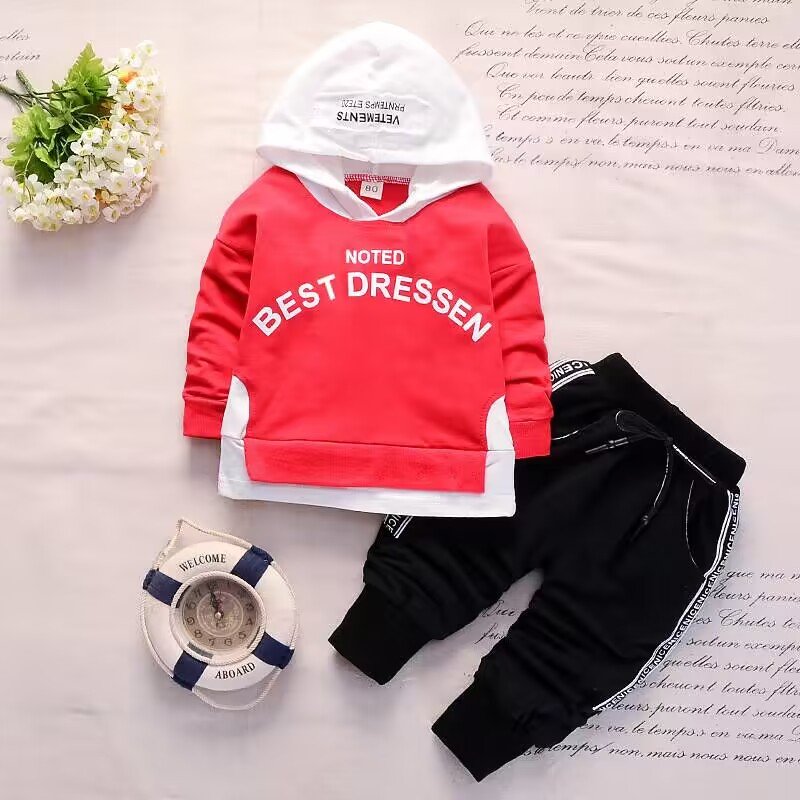 Conyson New arrival toddler Boys hoodie Pants kids sweat suits 2 Piece Suit Long sleeve Sport Clothing Sets wholesale jogger set