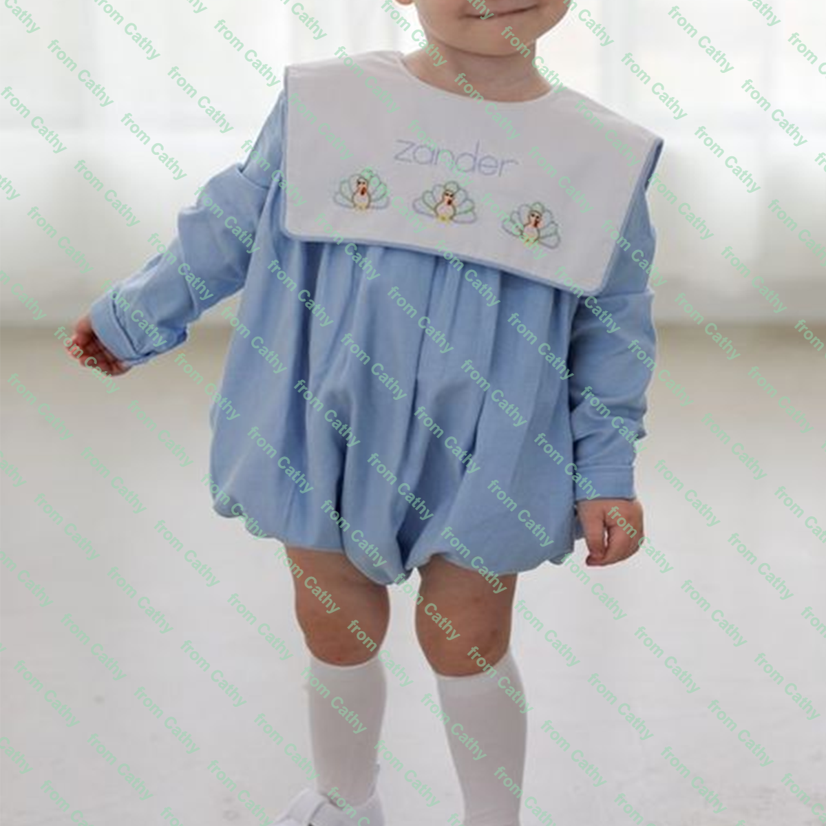 Autumn winter long sleeve customized baby boys clothes set white shirt with trimmed bib and tiny gingham pant set for kids boy