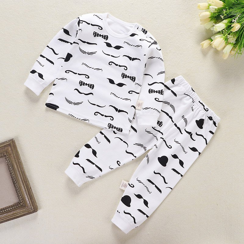 Wholesale 100% Cotton Boys and Babies 2-Piece Clothing Set Long Sleeved Tops and Pants for Kids Autumn Style