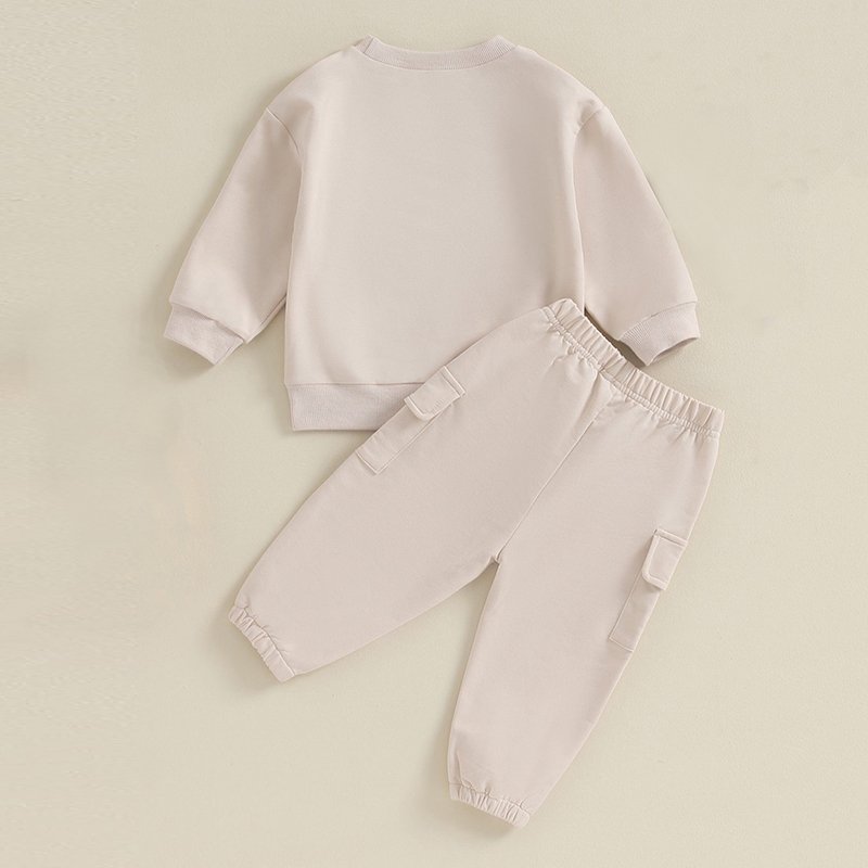 Organic cotton kids sweatsuit sets custom kids tracksuits french terry kids jogger set boys clothing sets children's clothing