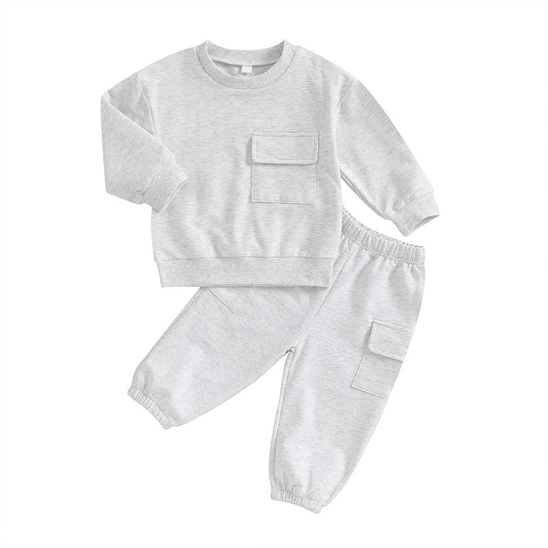 Organic cotton kids sweatsuit sets custom kids tracksuits french terry kids jogger set boys clothing sets children's clothing