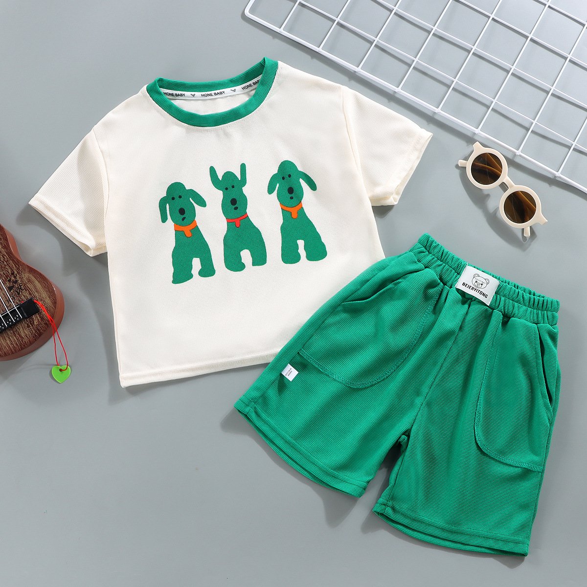 2pcs Wholesale Baby Girls Top Design Summer Kids T-Shirt And Shorts Casual Baby Boy Clothes 3 To 10 Years