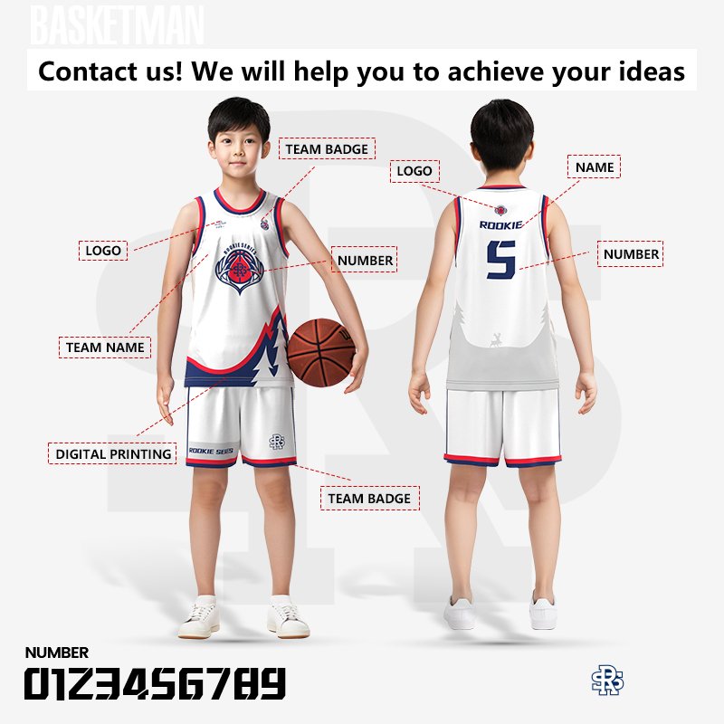 BASKETMAN Sportswear Unisex Jersey Sets 100% Polyester For Kids Men Plus Size XS Logo Stock Design Child Adult Sports Clothing