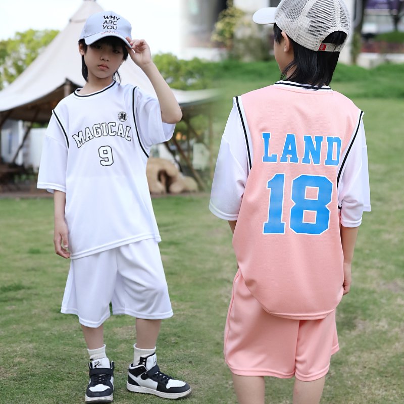 New children's sports performance clothing Boys Girls T-shirt and Shorts set Children's summer clothing set