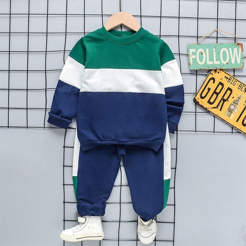 Cotton toddler outfits spring autumn kids casual sweatshirt pants 2pcs tracksuits baby children jogging suit Boys clothes sets