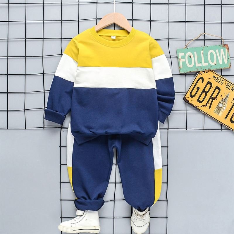 Cotton toddler outfits spring autumn kids casual sweatshirt pants 2pcs tracksuits baby children jogging suit Boys clothes sets