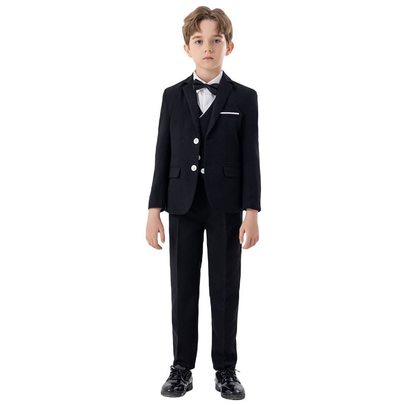 Children's Suit Set Gentleman Flower Children's Wedding Dress Performance Suit Outfit Kids Costume Gentlemen Teenager Tuxedos