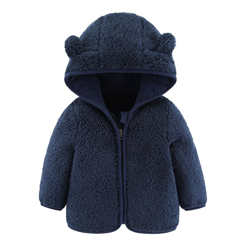 wholesale Kids clothes baby toddle warm jacket toddle kids outwear soft material baby clothing sets for kids hoodie jacket