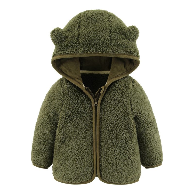 wholesale Kids clothes baby toddle warm jacket toddle kids outwear soft material baby clothing sets for kids hoodie jacket