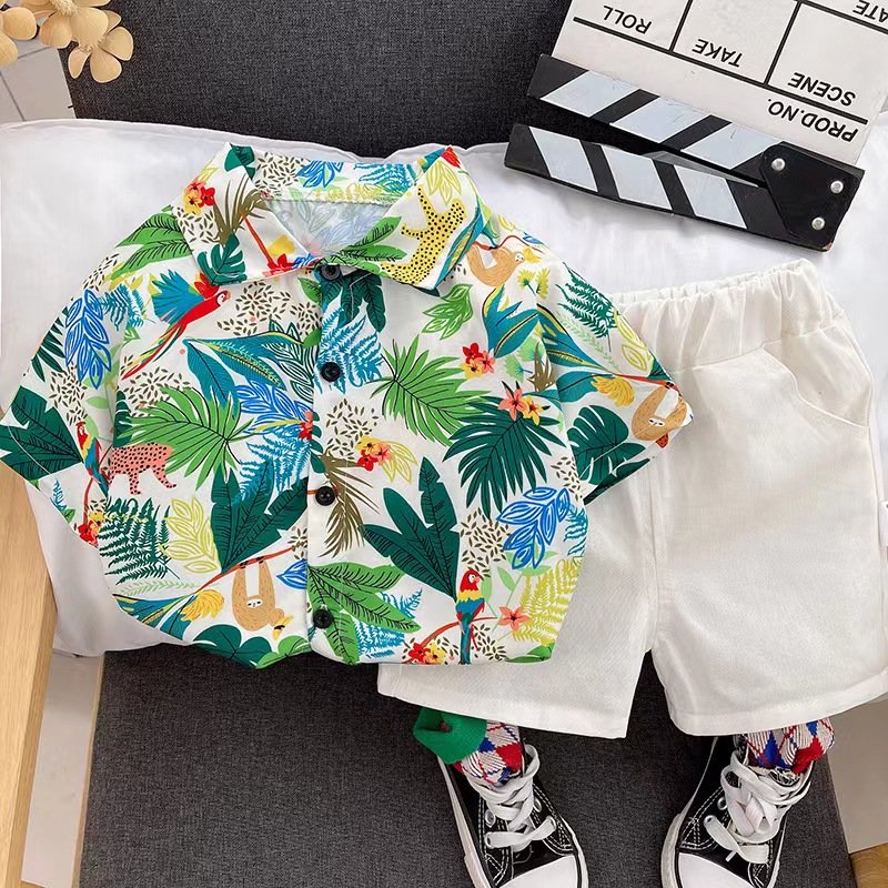 Quality korean style infant clothing summer cool kids clothes baby boys clothing sets