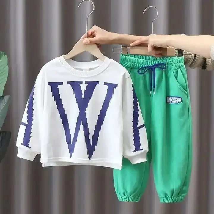 Boys' Clothing Children's clothing set Long sleeve set Printed clothing 2 boys' casual suit
