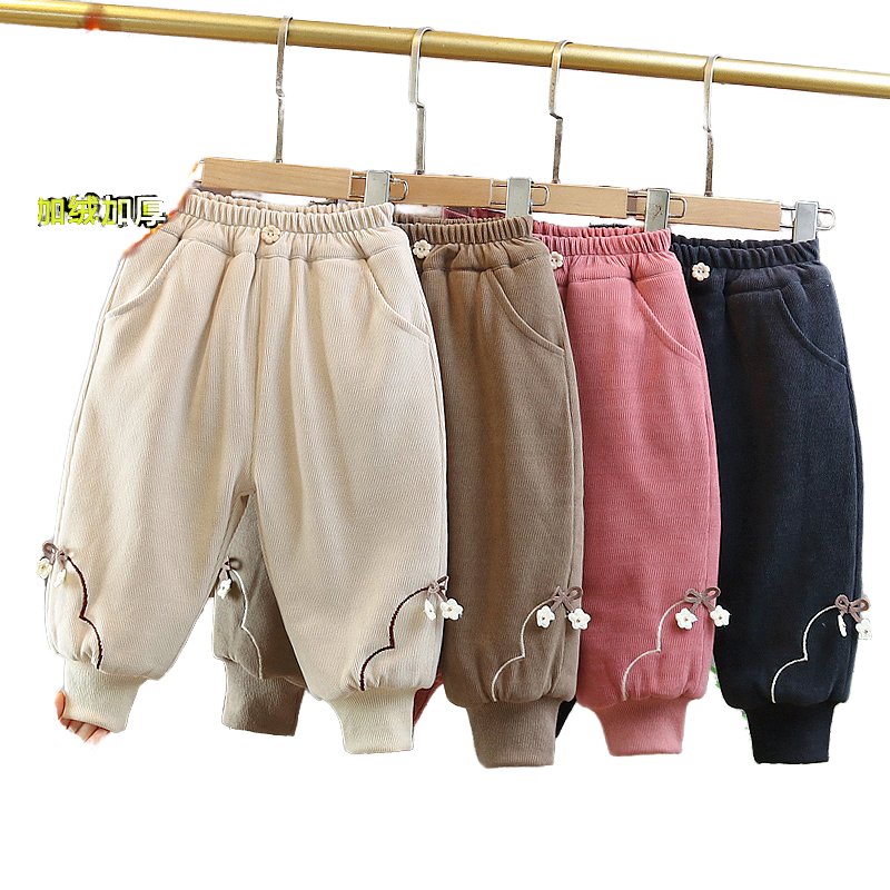 2024 new winter thickened baby girls fashion fashion all the fashion trouser clothing handsome single piece set