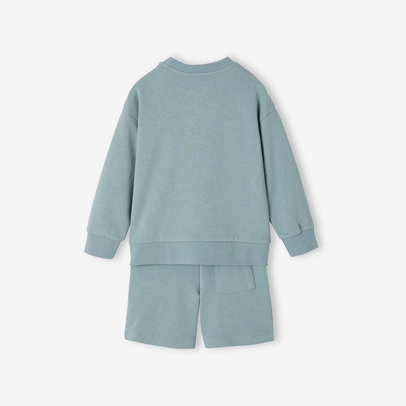 Bamboo cotton kids sweatsuit sets french terry kids shorts set tracksuits toddler boys clothing sets custom children clothes