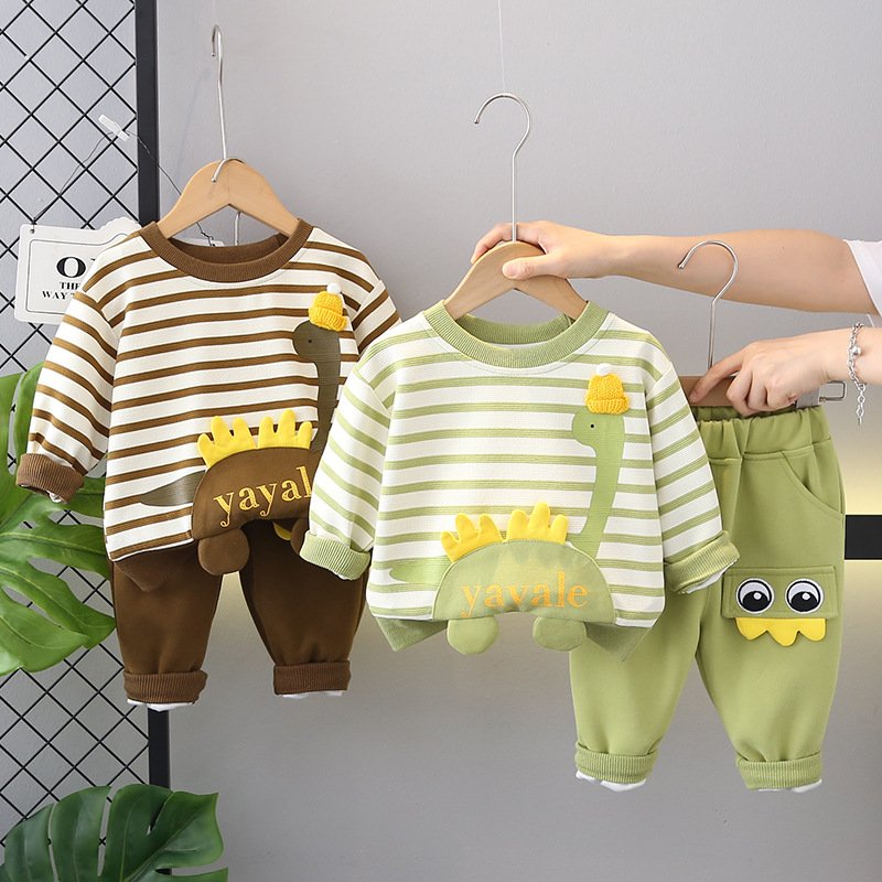 Children clothing New Arrived Toddler Baby Boy Casual Spring Fall Clothing Cotton Long Sleeved sweatshirt sports pants 2Pcs Set