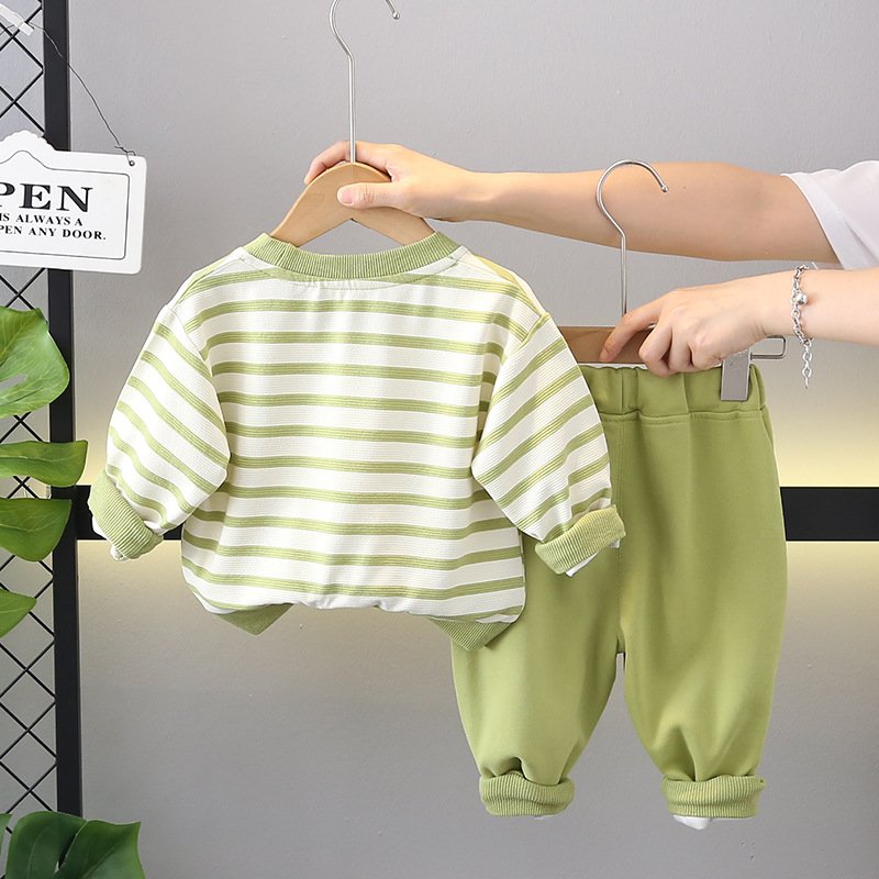 Children clothing New Arrived Toddler Baby Boy Casual Spring Fall Clothing Cotton Long Sleeved sweatshirt sports pants 2Pcs Set