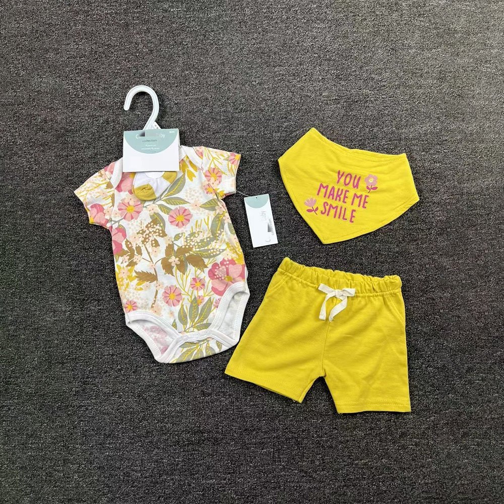 New Style Kids Boutique 3 Pcs Boy Clothing Sets Short Plain Children Clothing Fashion Handsome Sets Baby Boys