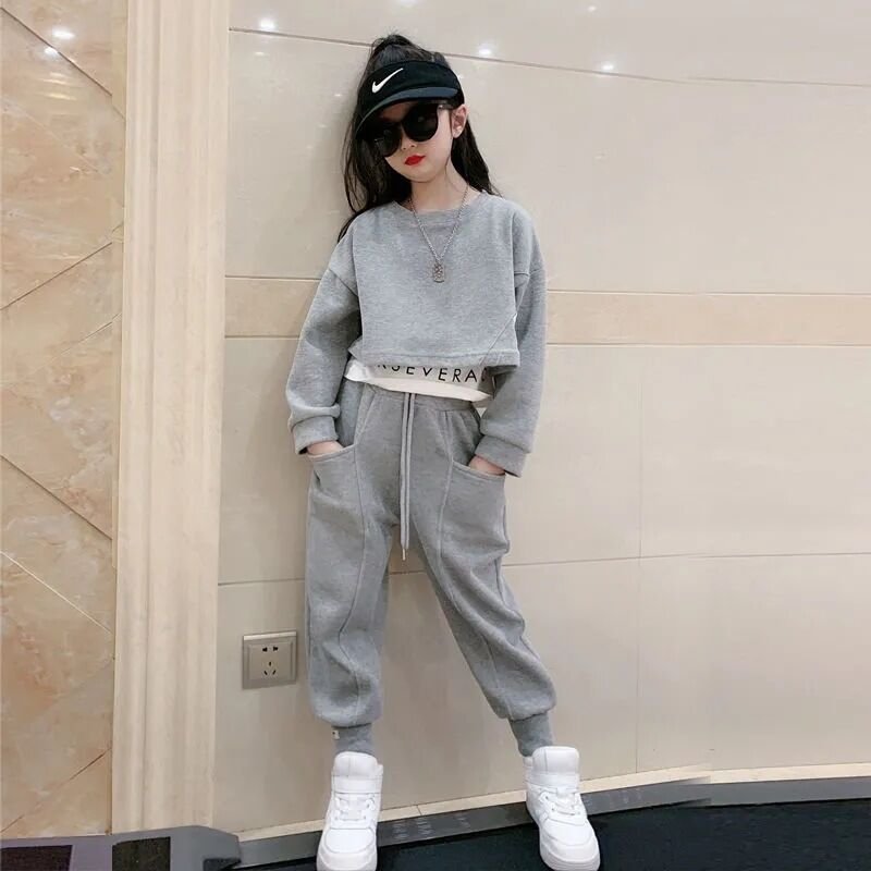 Good supply kids boys' cotton clothing sets children cute hoodies and pants baby girls' sports clothes suits
