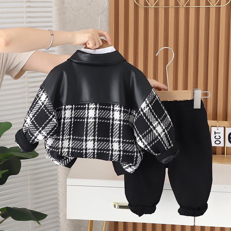 Korean Hot Sale Spring Autumn Kids Suits Gentleman Style 3pcs Fashion Baby Boys Clothes Sets