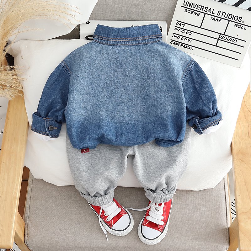 New Boys and Girls Cotton Three-Piece Cardigan Set Boys Clothing Sets for Spring and Autumn OEM Service Available