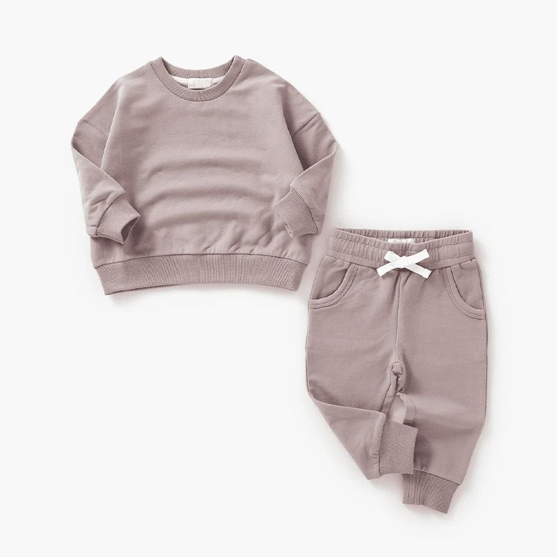 Organic cotton toddler boys clothing sets kids sweatsuit jogger sets custom children tracksuits streetwear kids sweatshirt set