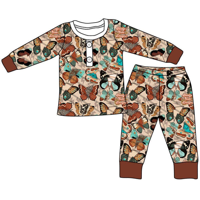New Style Popular Polyester And Cotton Baby Long Sleeve Pajamas Set Kids Boy Clothing