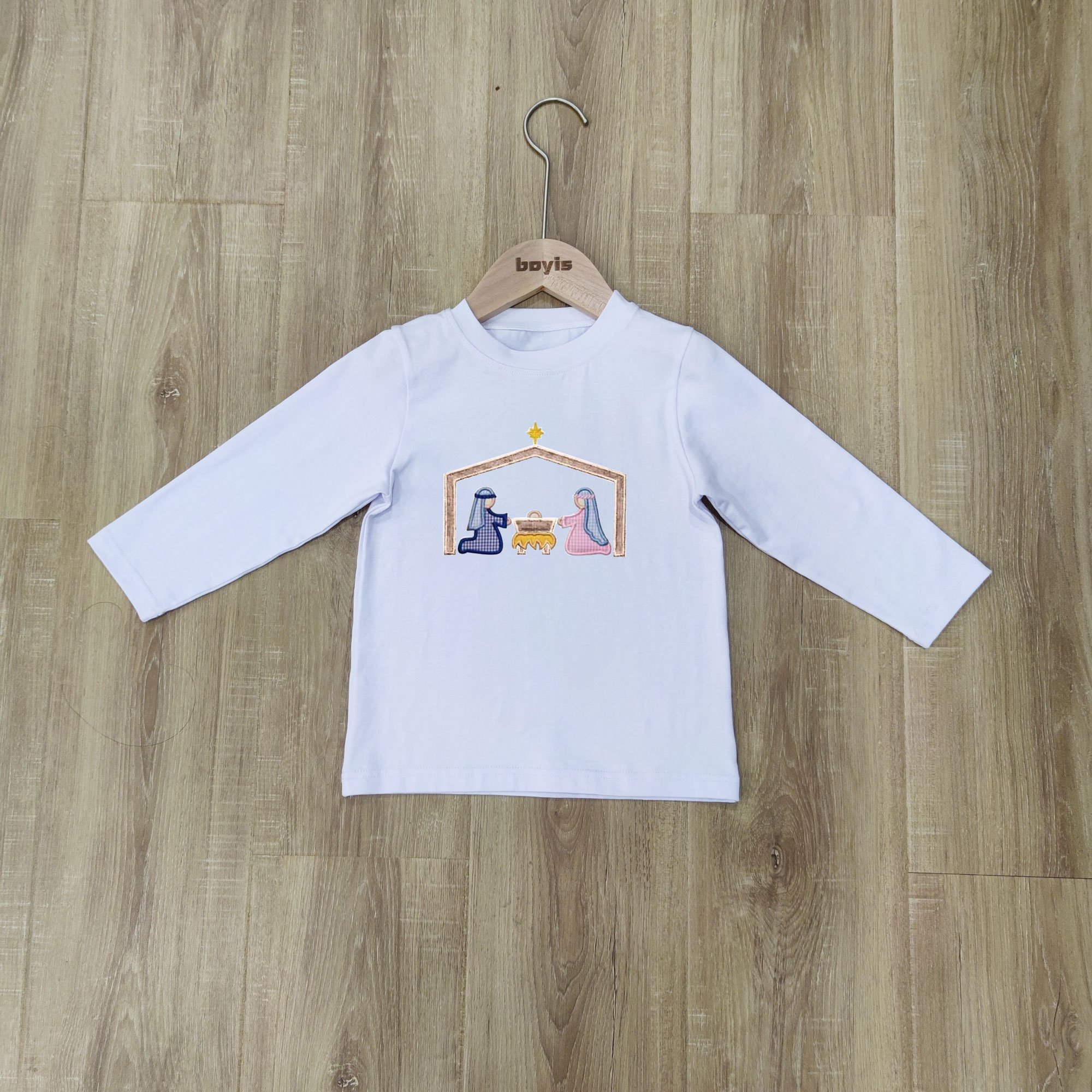 Custom Christmas Gingham boy Clothing 100% Cotton Solid Casual Long Sleeve 2021 winter Toddler Boys Clothes