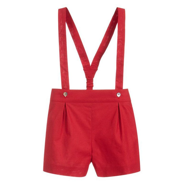 Hot Sale Summer Embroidery Cotton T Shirt Red Shorts Suit Children Toddler Boys Clothing Boy Clothes Kids Set
