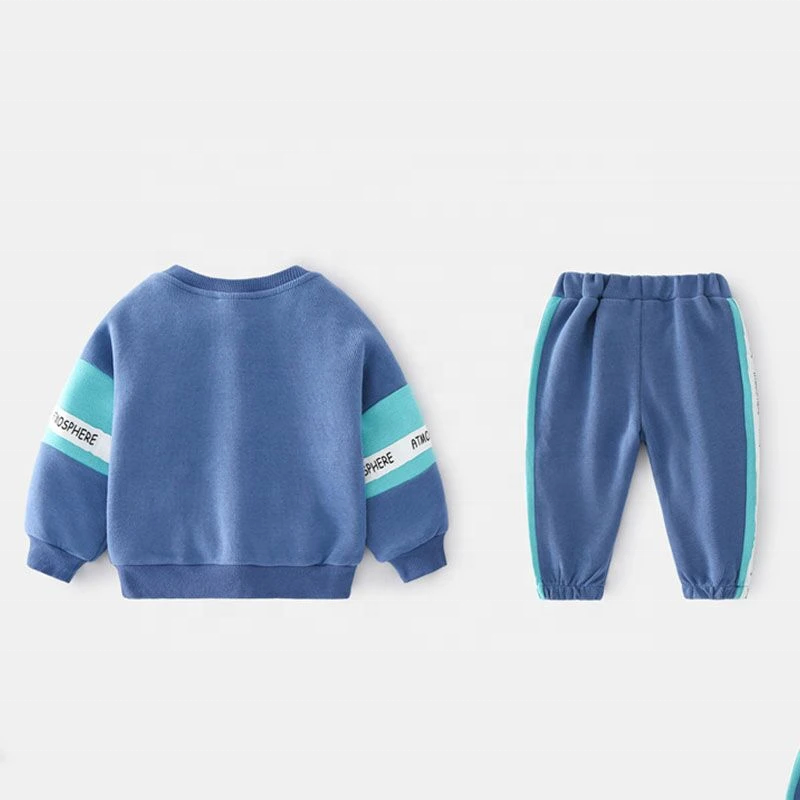 New Spring Autumn Children Clothing Boys Patchwork Cotton T-shirt Pants 2pcs/sets Toddler Sport Clothing Infant Kids Tracksuit