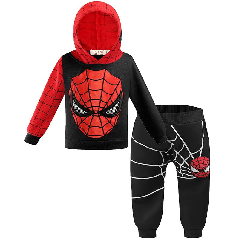 Customized Children's Spider Man Clothing Boys Cool Children's Clothing Set Children's Spider Man Two Piece Set Boys