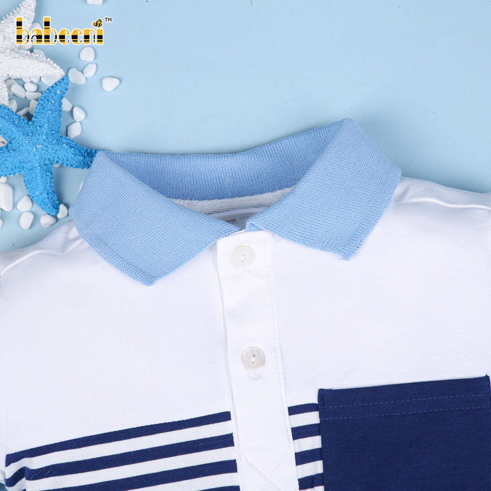 Machine Embroidery boy Outfit ODM Wholesale Smocked Children clothing boys clothing sets - BB1556