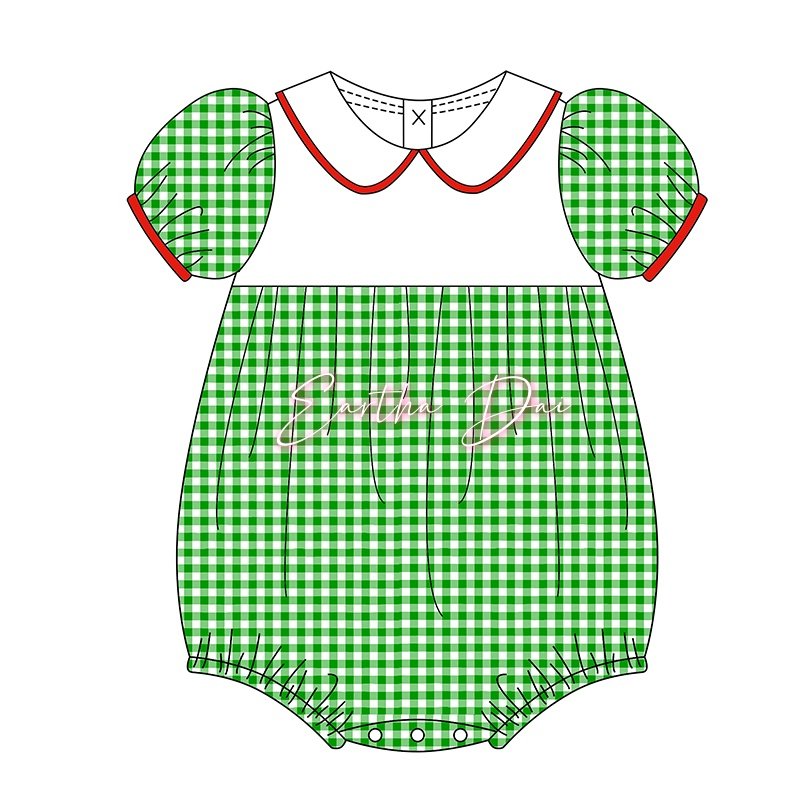 matching sister christmas kids outfits green plaid kids girls dresses peter pan collar baby boys clothing sets