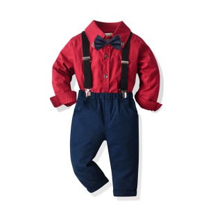 Boy's winter long sleeve baby jumpsuits kids clothing sets girls and boys clothing sets