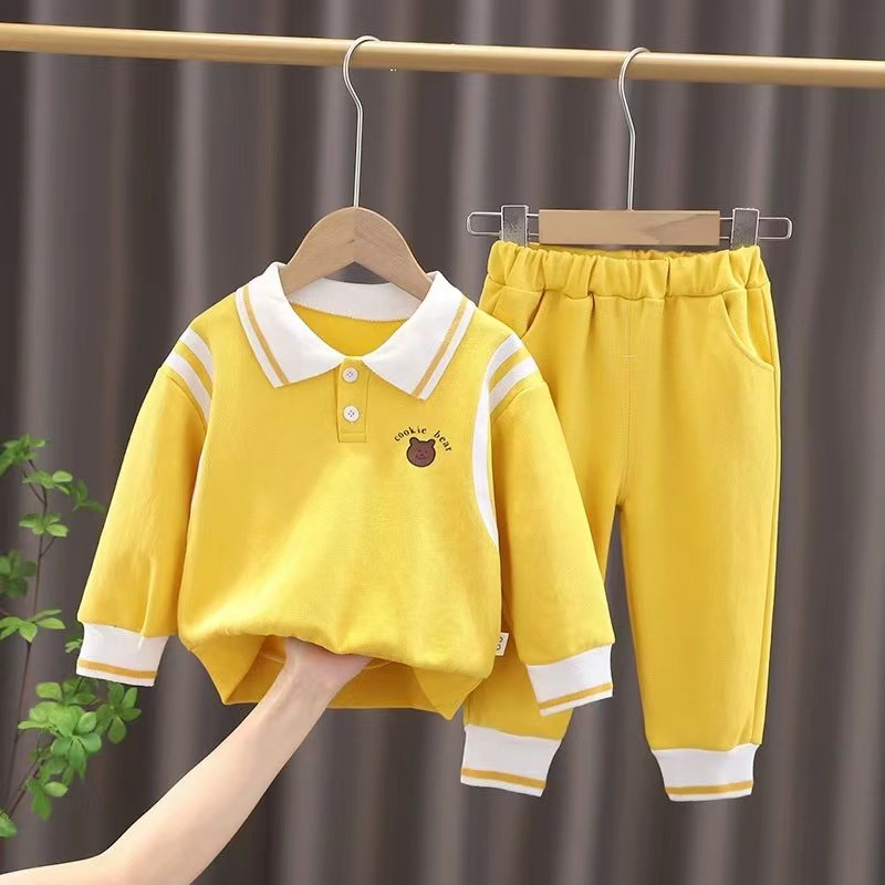 Conyson New Arrival Boutique Spring Autumn Kids Clothes Boys 2pcs Tracksuit Little Girls Casual Cotton Two Piece Clothes Set