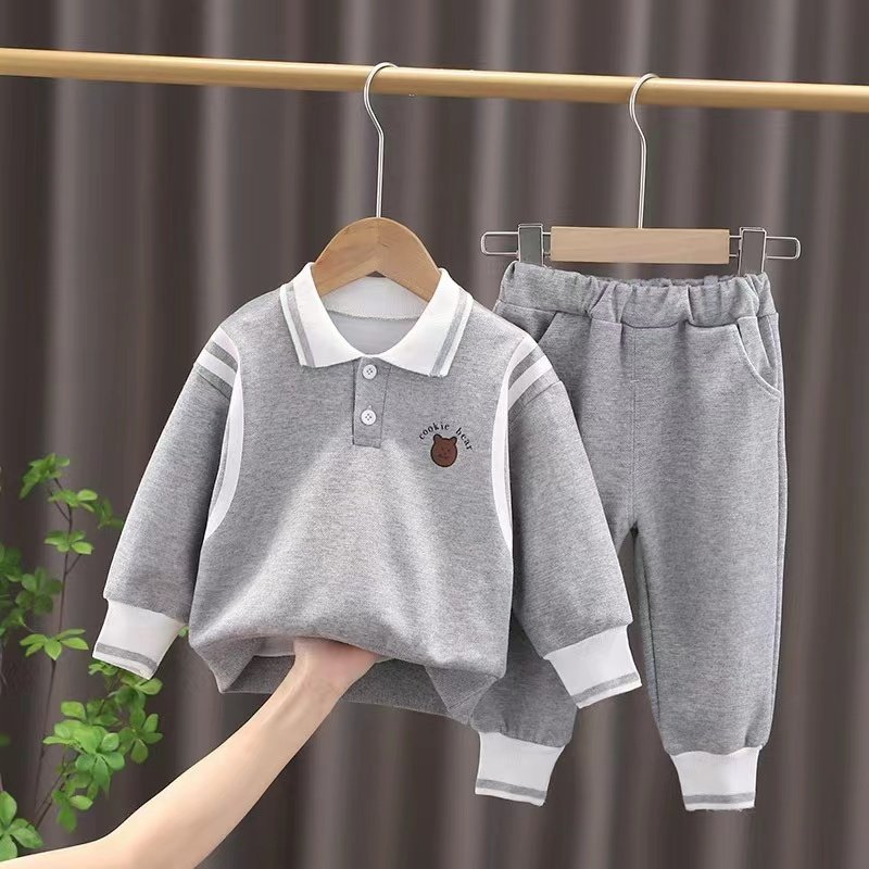 Conyson New Arrival Boutique Spring Autumn Kids Clothes Boys 2pcs Tracksuit Little Girls Casual Cotton Two Piece Clothes Set