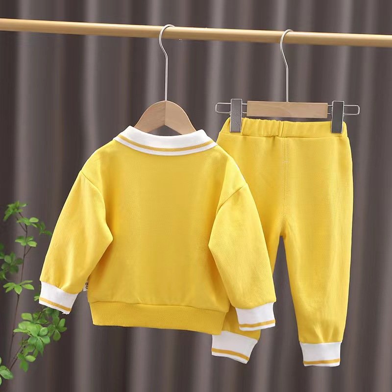 Conyson New Arrival Boutique Spring Autumn Kids Clothes Boys 2pcs Tracksuit Little Girls Casual Cotton Two Piece Clothes Set