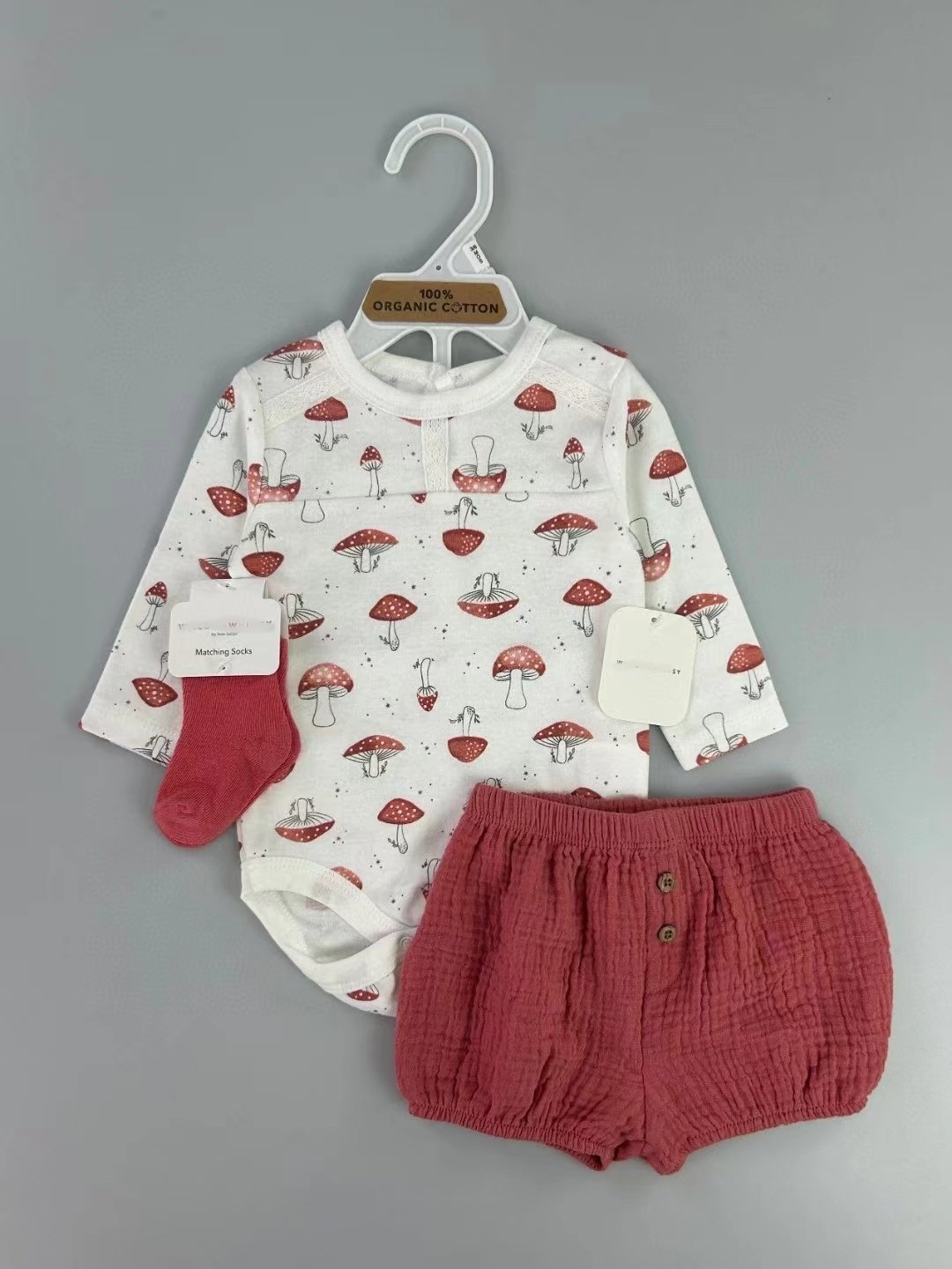 Factory Wholesale Newborn 100% Organic Cotton 3-Piece Sets Boy Long Sleeve Comfortable Sets Children Cartoon Cute Sets 0-12M