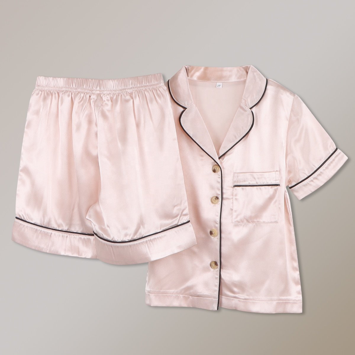 Mommy And Me Pajamas Sets Pjs Custom Girls Boys Silk Satin Short Baby Pajamas Casual Luxury Baby Clothing Sets Newborn Clothes