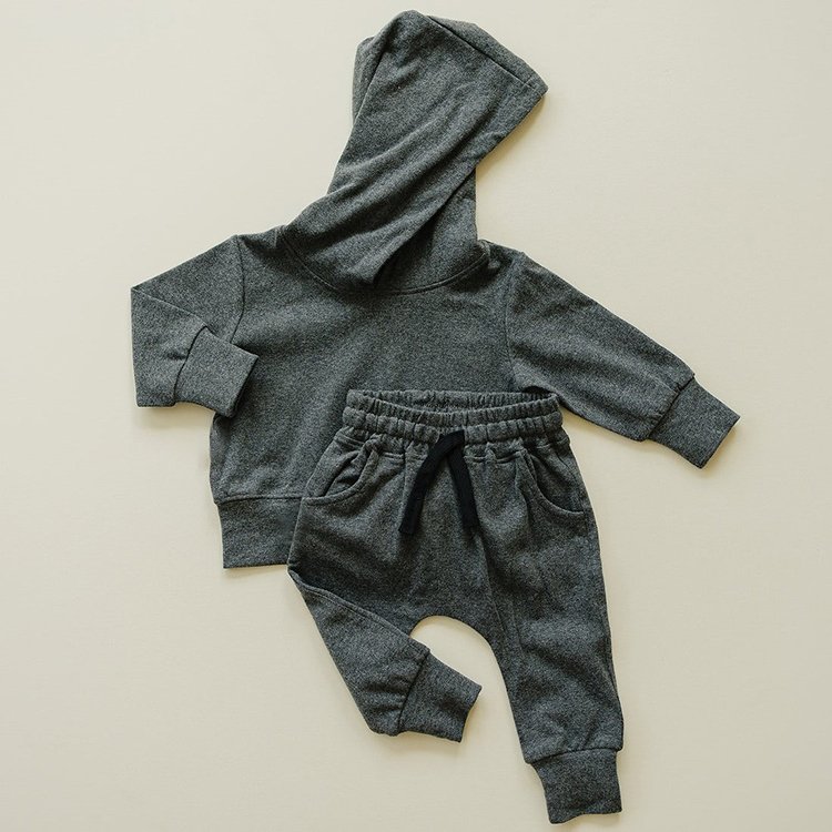 Wholesale Children Clothing Custom 3d embossed French Terry Kids Boys Hoodie Tracksuit Clothing Set