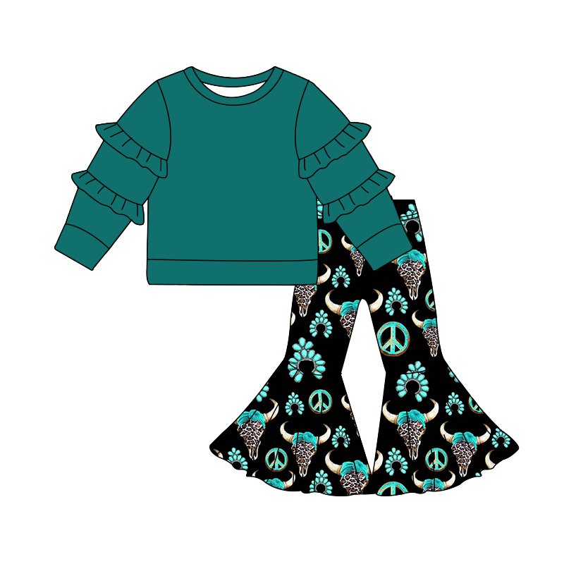 Hot Sale Kids Girls French Terry Sports Wear Tracksuits Long Sleeve Autumn Winter Two Pieces Outfits Camouflage Boys Set