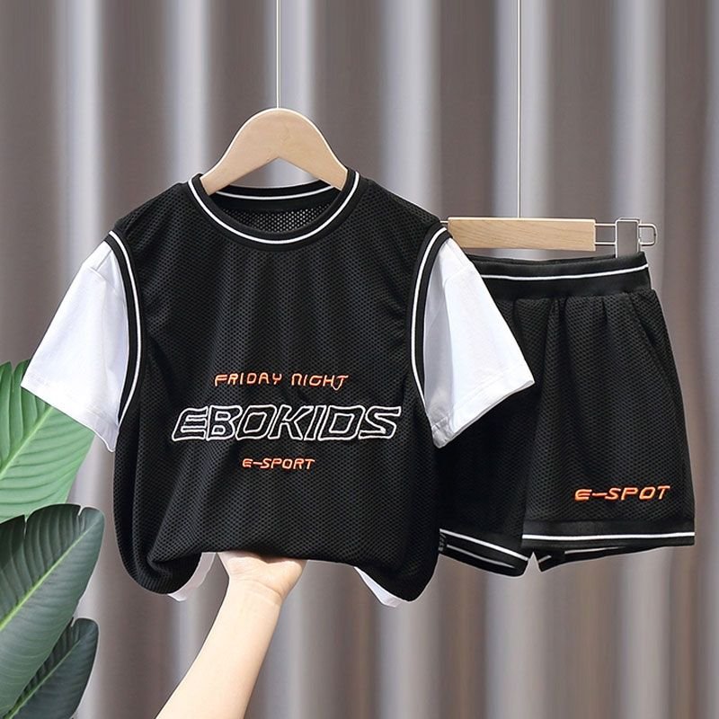 Wholesale High Quality Summer Children Clothing Sets Tops And Pants Cheap Kids Boys Suits
