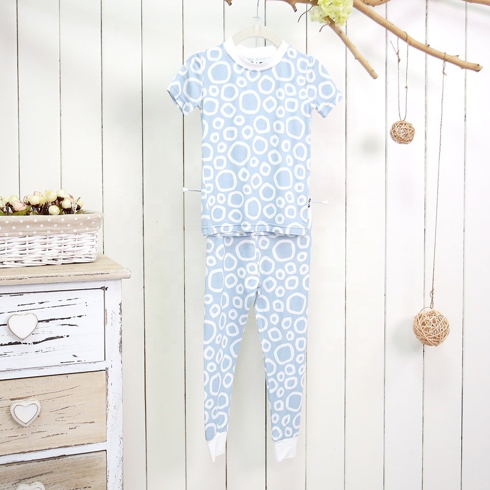 Hot Sale Children's Casual New Design Baby Pyjamas Beautiful Pattern Cartoon 2pcs Set-Short Shirt Long Pants Comfortable Spring