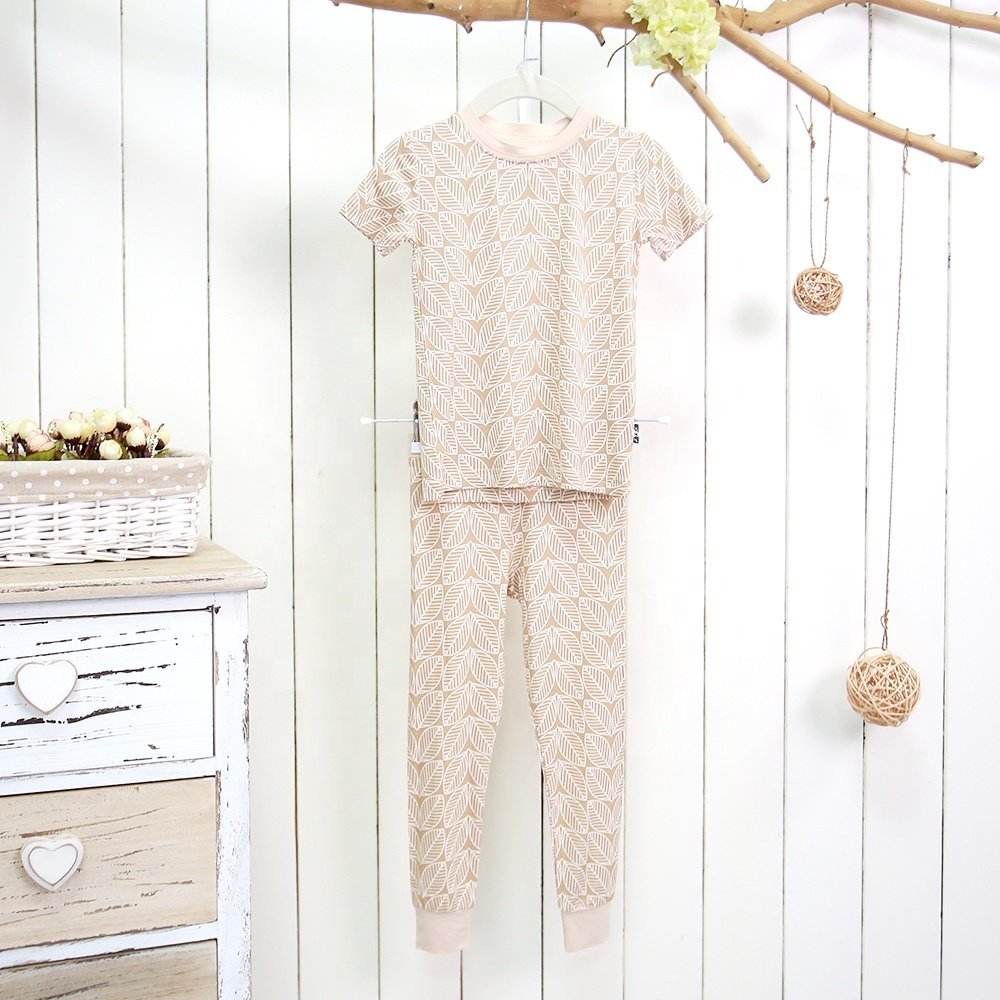 Hot Sale Children's Casual New Design Baby Pyjamas Beautiful Pattern Cartoon 2pcs Set-Short Shirt Long Pants Comfortable Spring